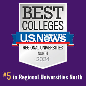 2024 US News &amp; World Report badge for Best Regional Universities in the North. The 91Ƶ ranked in the Top 10 in this category in 2024.